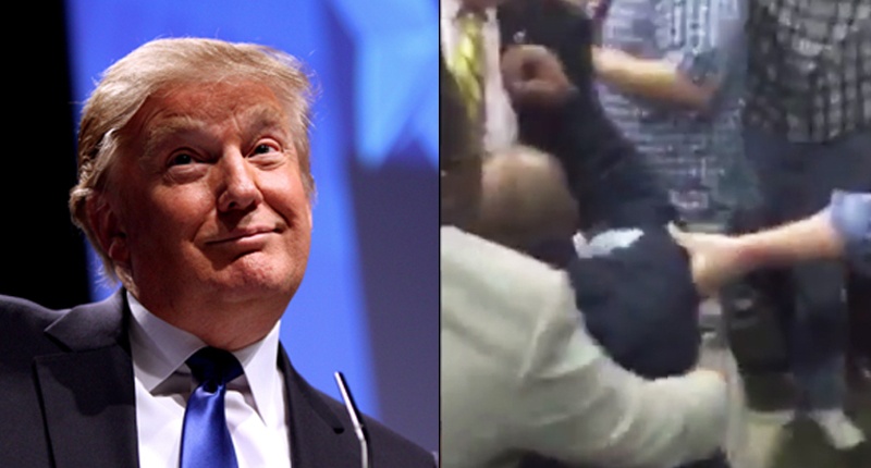 Trump supporters beat Black Lives Matter protester